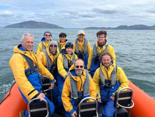 IDCORE Research Engineer - Mitch Shields with cohort colleagues IDCORE Research Engineer - Mitch Shields with colleagues on a RIB at sea