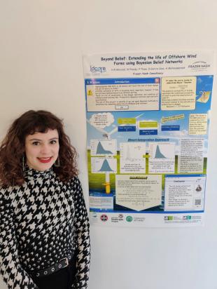 Hannah Mitchel and her prize-winning poster