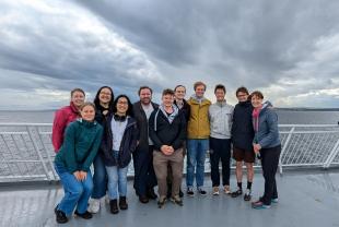 The 2022 Cohort of IDCORE on the ferry to Orkney